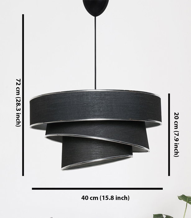 Opviq Lámpara de araña Couper - Negro y Plata Opviq Lámpara de araña Couper - Negro y Plata